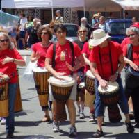 Drummers in the RiverFest Parade 2014
